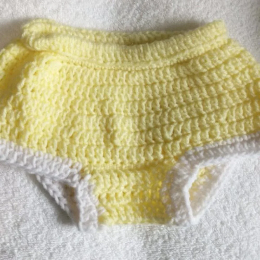 Hand Made Crochet Baby Diaper Cover 3 pair bonus bundle 0-3 Months Newborn pants
